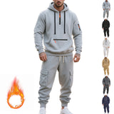 Conjunto Deportivo con Sudadera para Hombre - Forro Polar Cierre y Bolsillos