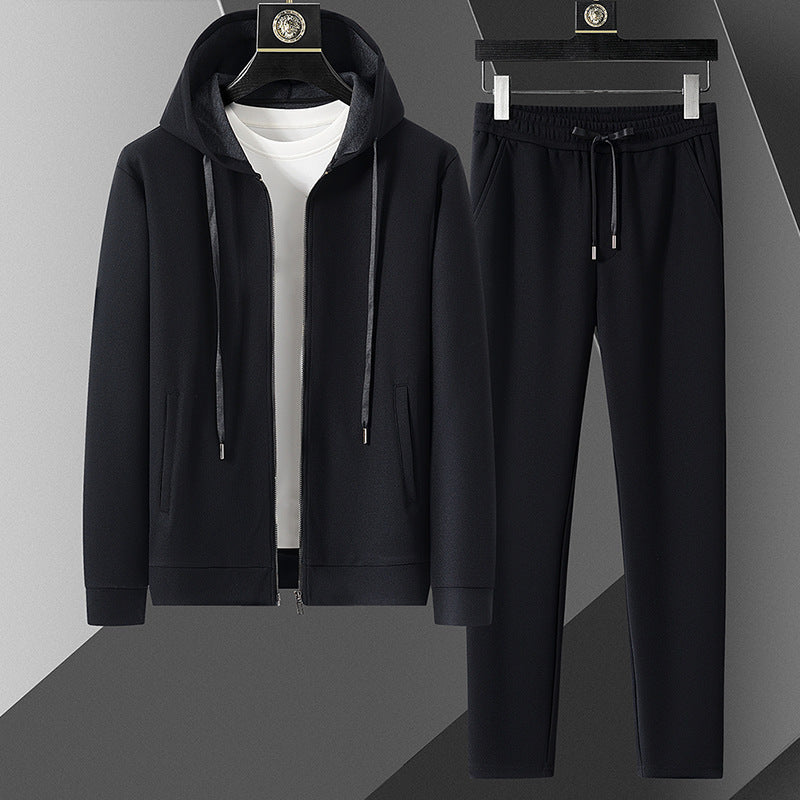 Conjunto Casual para Hombre - Chamarra y Pantalón Primavera Otoño Talla Plus