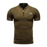Polo Casual para Hombre - Cuello Mao Manga Corta Estilo Deportivo