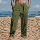 Pantalón de Playa para Hombre - Suelto Transpirable Deportivo Verano Talla Plus