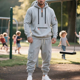 Conjunto Deportivo con Sudadera para Hombre - Forro Polar Cierre y Bolsillos