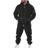Conjunto Deportivo con Sudadera para Hombre - Forro Polar Cierre y Bolsillos