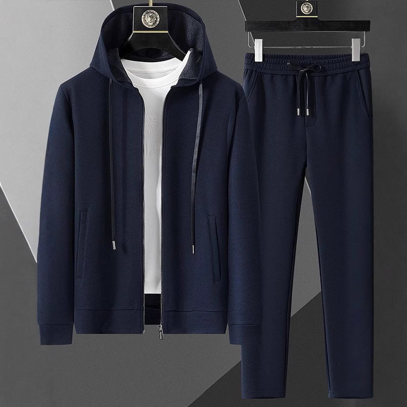 Conjunto Casual para Hombre - Chamarra y Pantalón Primavera Otoño Talla Plus