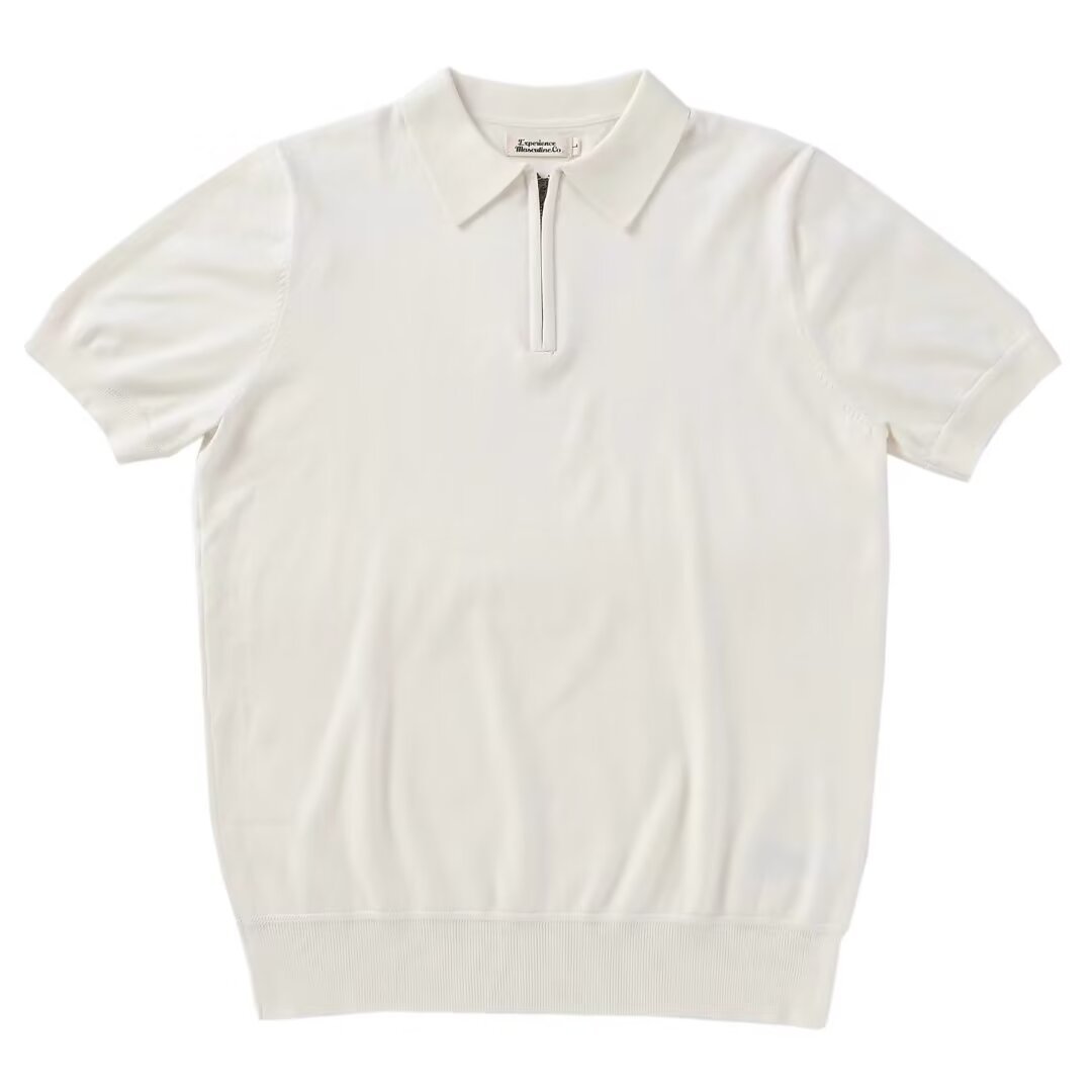 Camisa de Punto Slim Fit para Hombre - Manga Corta Colores Sólidos