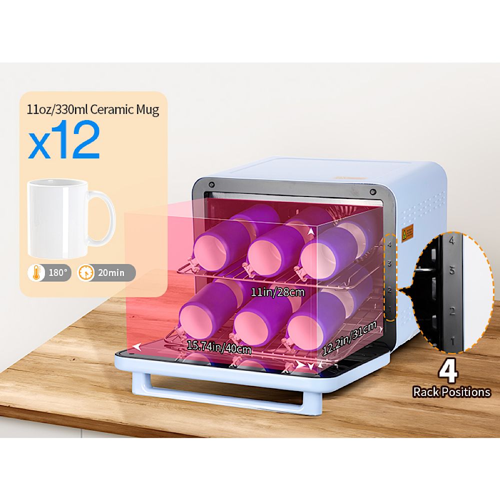 Horno de sublimación Craft Express Elite (40L) Azul Mate