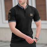 Polo Casual para Hombre - Cuello Mao Manga Corta Estilo Deportivo
