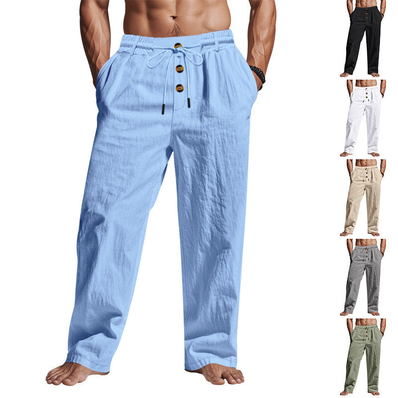Pantalón de Playa para Hombre - Suelto Transpirable Deportivo Verano Talla Plus