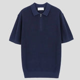 Camisa de Punto Slim Fit para Hombre - Manga Corta Colores Sólidos